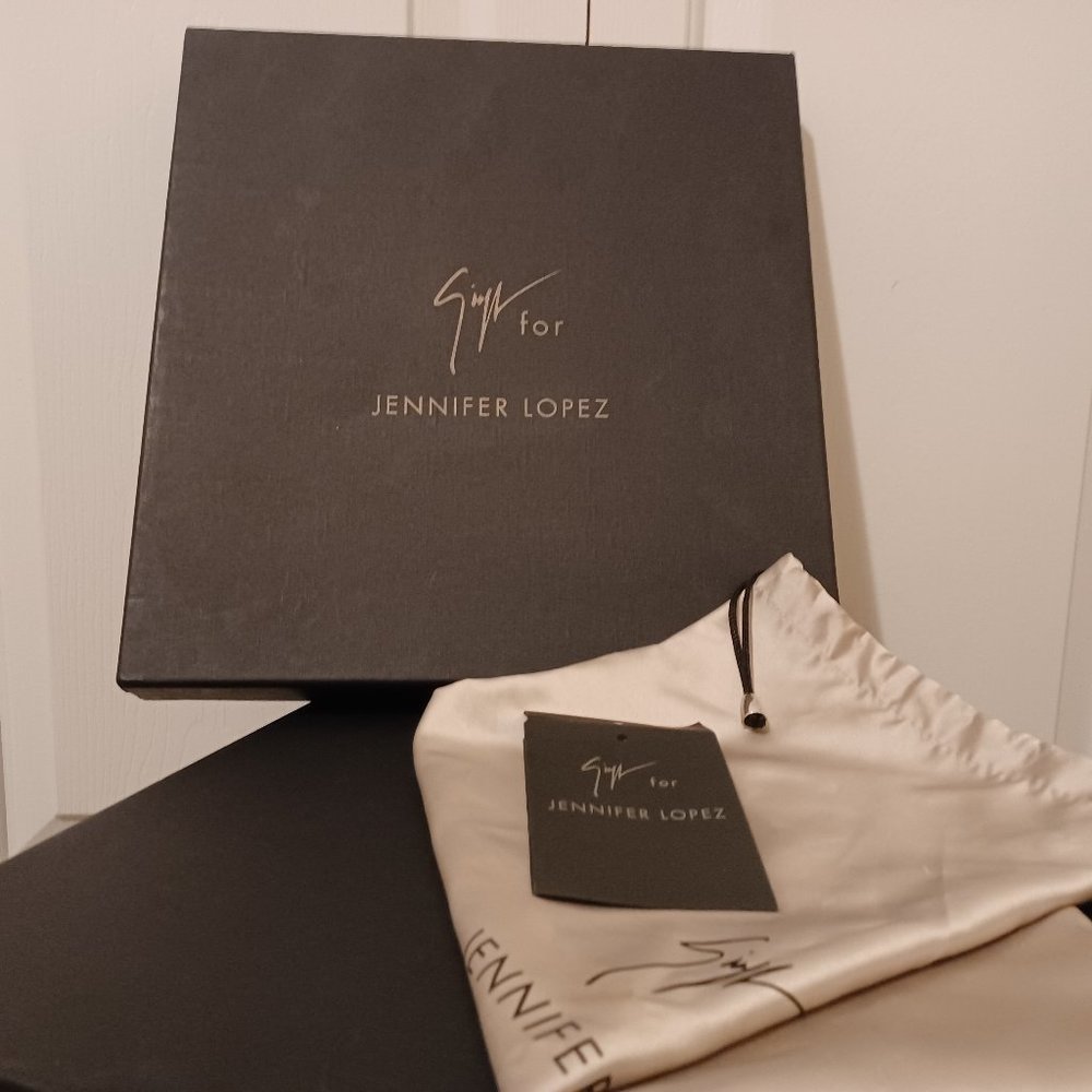 Giuseppe Zanotti for Jennifer Lopez Tiana Crystal High-Top Wedge Sneaker - Picture 11 of 11